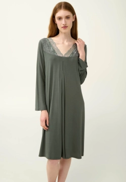 KOSZULA NOCNA Z MICROMODALU Z KORONKĄ VAMP 23122