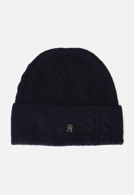 CZAPKA DAMSKA Z DOMIESZKĄ WEŁNY TOMMY HILFIGER AW0AW17784C