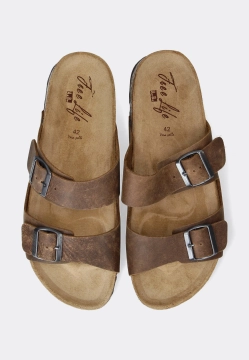 SKÓRZANE KLAPKI MĘSKIE FREE LIFE 1758U