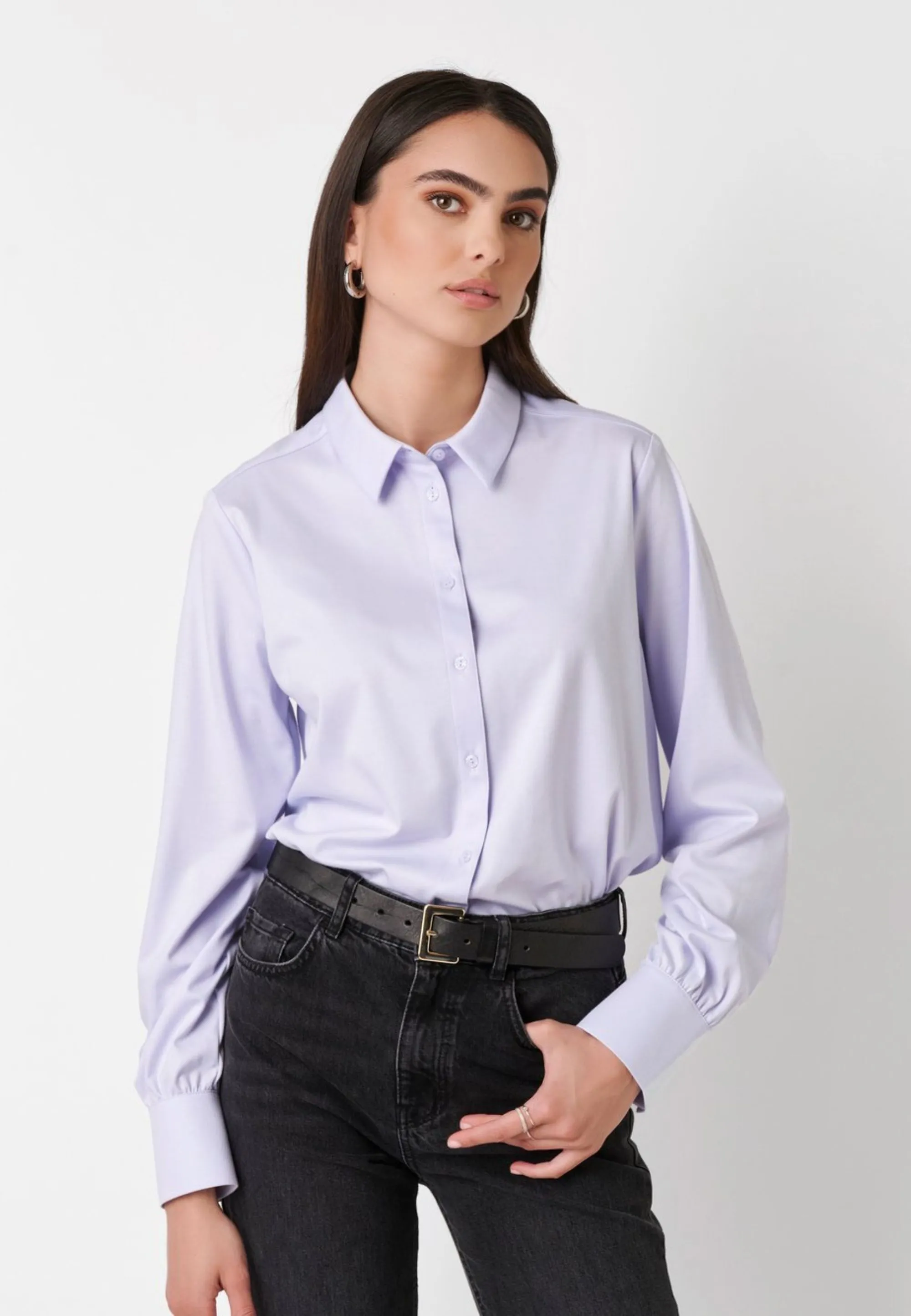 DŻERSEJOWA KOSZULA DAMSKA Z DŁUGIM RĘKAWEM DESOTO 61299-2