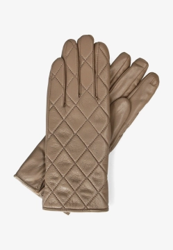 PIKOWANE RĘKAWICZKI DAMSKIE Z MIĘKKIEJ SKÓRY EKOLOGICZNEJ DIANA & CO FIRENZE DND8636