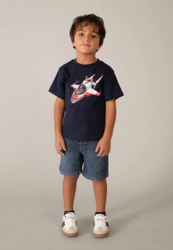 T-SHIRT CHŁOPIĘCY Z KRÓTKIM RĘKAWEM I NADRUKIEM MAYORAL 3067