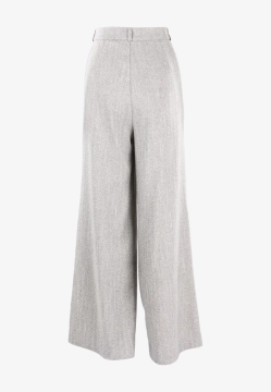 SZEROKIE SPODNIE DAMSKIE Z DOMIESZKĄ WISKOZY Z WZOREM W JODEŁKĘ ZAPS VERCELLI