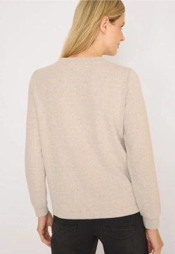 BLUZA DAMSKA OZDOBIONA GUZIKAMI NA BOKU CECIL 3 TOS324032