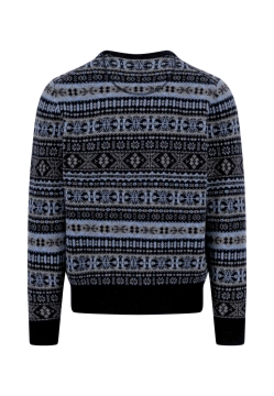 WEŁNIANY SWETER MĘSKI Z ZIMOWYM WZOREM FYNCH HATTON 1510 364