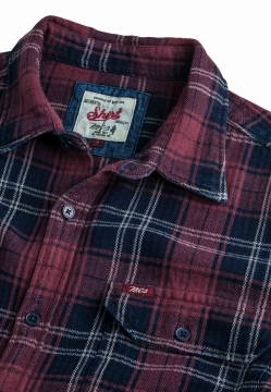 KOSZULA MĘSKA W KRATĘ Z DŁUGIM RĘKAWEM MCS 3MSH213-05619