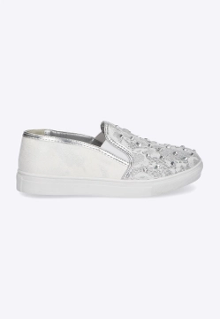 Półbuty dziewczęce wsuwane ze zdobieniem AGE KIDS 147508