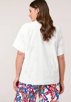 KOSZULA DAMSKA Z APLIKACJAMI SAMOON 660621-21130