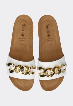 KLAPKI DAMSKIE Z ŁAŃCUCHEM SHOELAB 17 203