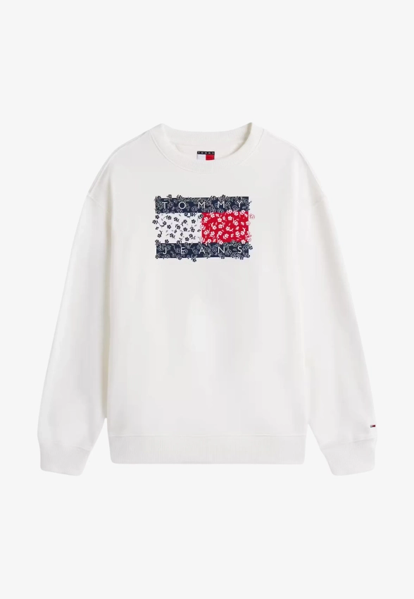 BLUZA DAMSKA Z KWIATOWYM MOTYWEM FLAGI TOMMY JEANS DW0DW20933