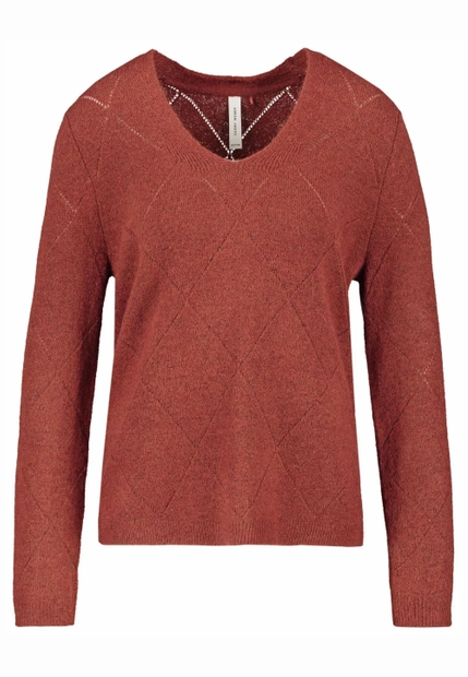 MIĘKKI SWETER DAMSKI Z AŻUROWYM WZOREM GERRY WEBER 170531-44714