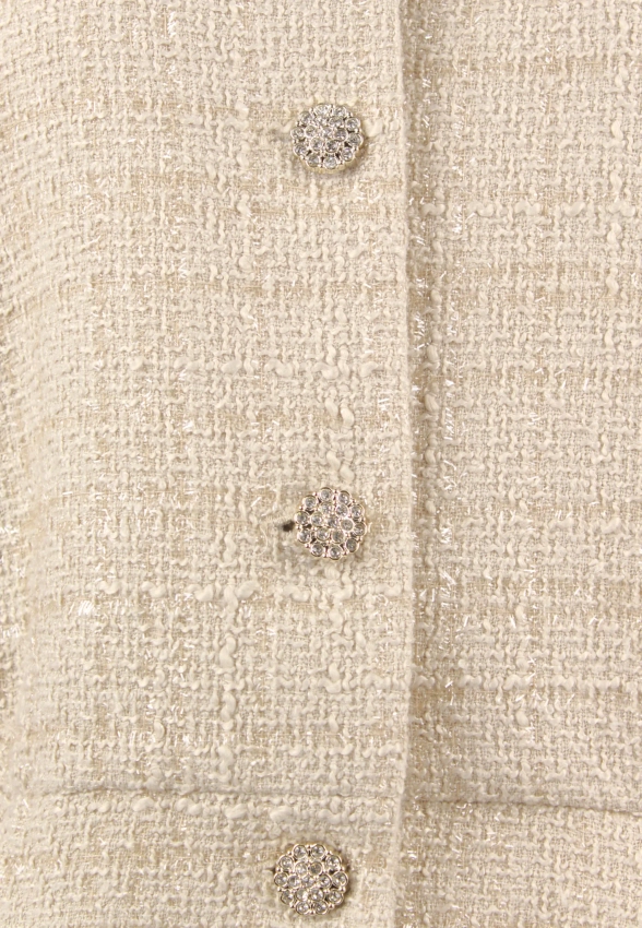 MARYNARKA DAMSKA TYPU BOMBERKA ZE STRUKTURALNEJ TKANINY Z POŁYSKUJACĄ NITKĄ ZAPS ALCAMO