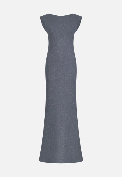 DŁUGA SUKIENKA DAMSKA Z ODKRYTYMI PLECAMI I EFEKTEM BŁYSKU ARTIGLI ACAB003142