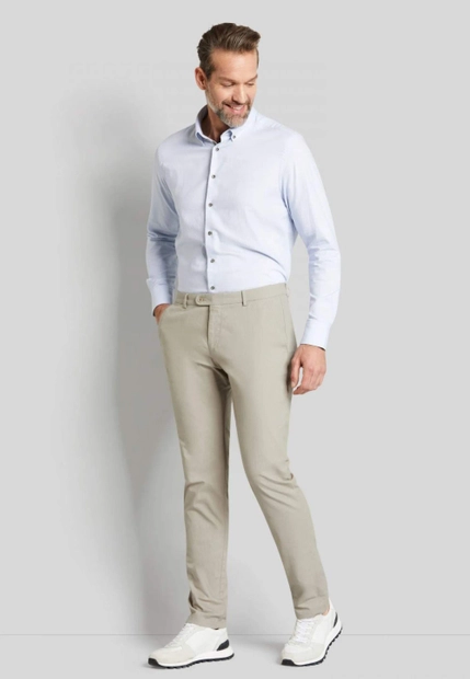 MATERIAŁOWE SPODNIE MĘSKIE BUGATTI 4890 36301