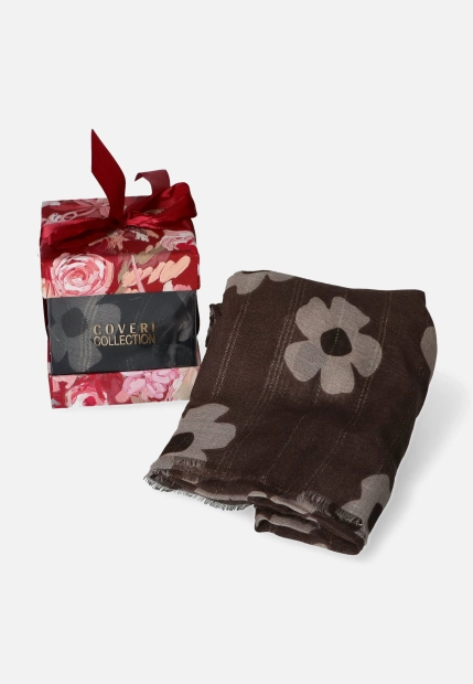 SZAL DAMSKI PRZEPLATANY METALICZNĄ NICIĄ COVERI COLLECTION 252304