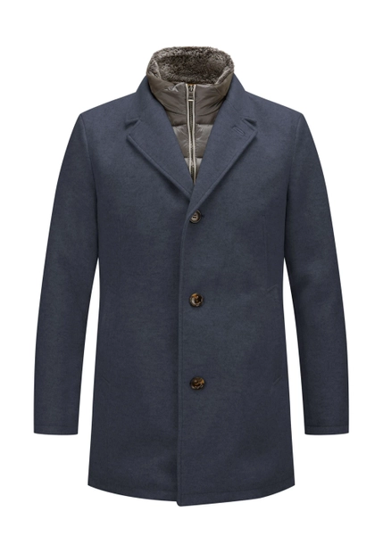 KRÓTKI PŁASZCZ MĘSKI Z ODPINANĄ PIKOWANĄ WSTAWKĄ MILESTONE 430771 11010