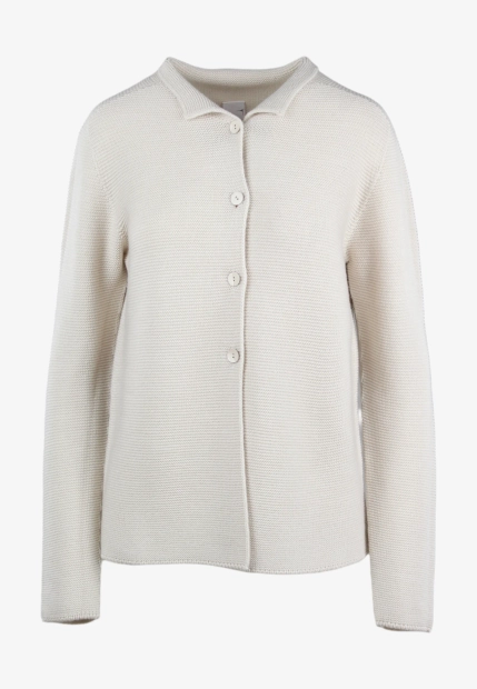 WEŁNIANY SWETER DAMSKI ZAPINANY NA GUZIKI UNA SU 10 114 MERINO