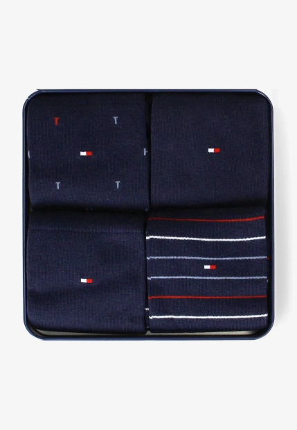 SKARPETY WYSOKIE 4 PARY W PUDEŁKU PRODUCENTA TOMMY HILFIGER 701235375C