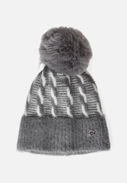 CZAPKA DAMSKA Z POMPONEM GIAN MARCO VENTURI 61055