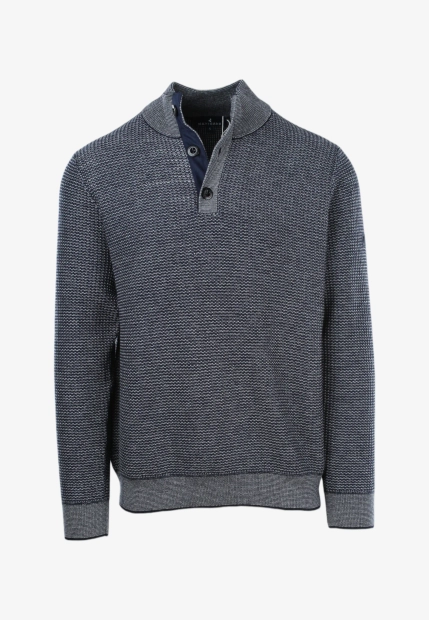 SWETER MĘSKI Z DOMIESZKĄ WEŁNY NAVIGARE NH1412