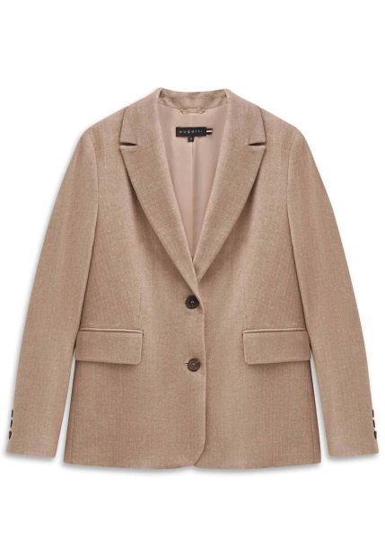 MARYNARKA DAMSKA Z WZOREM W JODEŁKĘ Z DOMIESZKĄ WEŁNY I WIZKOZY BUGATTI W4144 84765