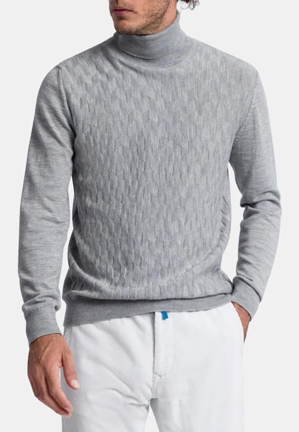 GOLF MĘSKI Z OZDOBNYM TŁOCZENIEM PIERRE CARDIN C5 50313 5019