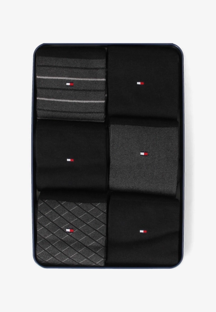 SKARPETY WYSOKIE 6 PAR W PUDEŁKU PRODUCENTA TOMMY HILFIGER 701235373C