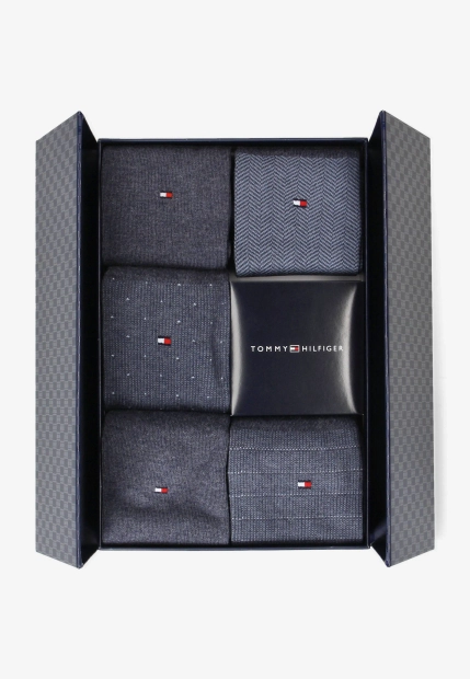 SKARPETY WYSOKIE 5 PAR W PUDEŁKU PRODUCENTA TOMMY HILFIGER 701235374C