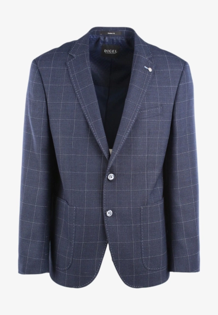 JEDNORZĘDOWA MARYNARKA MĘSKA W KRATĘ EDISON DIGEL EDS-0099233