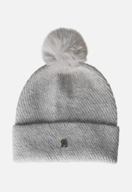 CZAPKA DAMSKA Z OIMIESZKĄ WEŁNY TOMMY HILFIGER AW0AW17855C