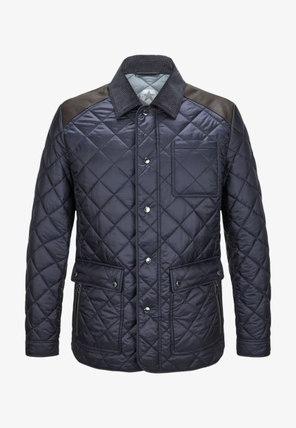 PIKOWANA KURTKA MĘSKA Z WSTAWKAMI SKÓRZANYMI MILESTONE 990474 60655