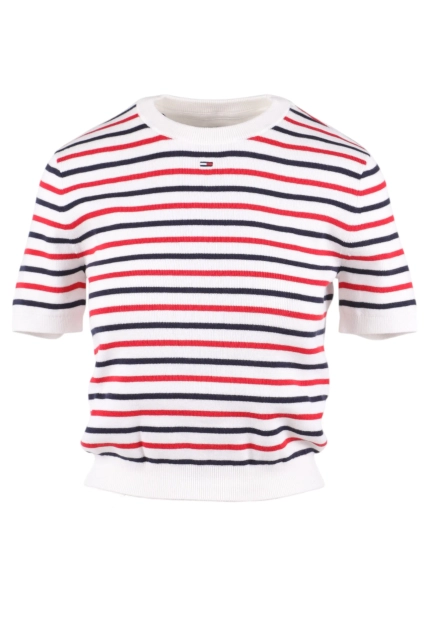 SWETER DAMSKI Z KRÓTKIM RĘKAWEM TOMMY JEANS DW0DW19336