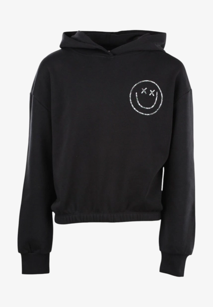 BLUZA DZIEWCZĘCA Z KAPTUREM I NADRUKIEM NA PLECACH ONLY 1535805