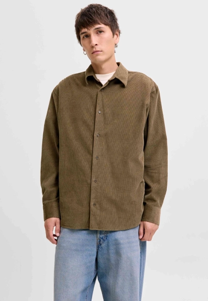 SZTRUKSOWA KOSZULA MĘSKA Z DŁUGIM RĘKAWEM JACK & JONES 12282351