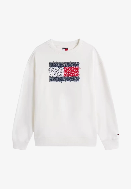 BLUZA DAMSKA Z KWIATOWYM MOTYWEM FLAGI TOMMY JEANS DW0DW20933