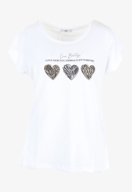 T-SHIRT DAMSKI Z DOMIESZKĄ WISKOZY HAILYS CAN-TF-202501