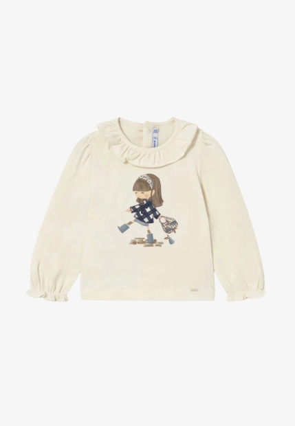 T-SHIRT NIEMOWLĘCY Z DŁUGIM REKAWEM MAYORAL 2076