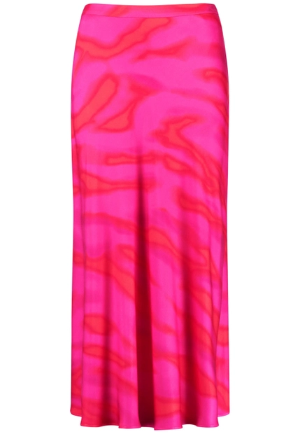 DWUKOLOROWA SATYNOWA SPÓDNICA DAMSKA MIDI TAIFUN 510310-11108