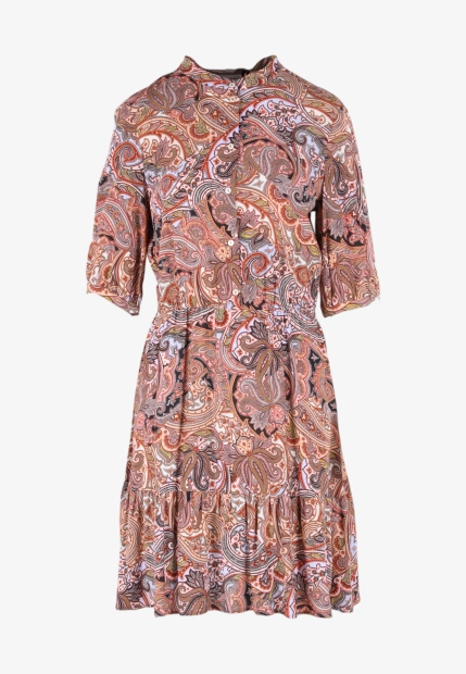 WZORZYSTA SUKIENKA DAMSKA Z WISKOZY PENNY BLACK SOLONE