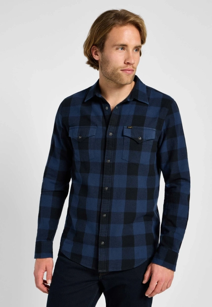 KOSZULA MĘSKA Z DŁUGIM RĘKAWEM W KRATĘ LEE 112355747